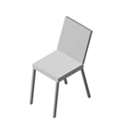 Sedia impilabile nera in PVC